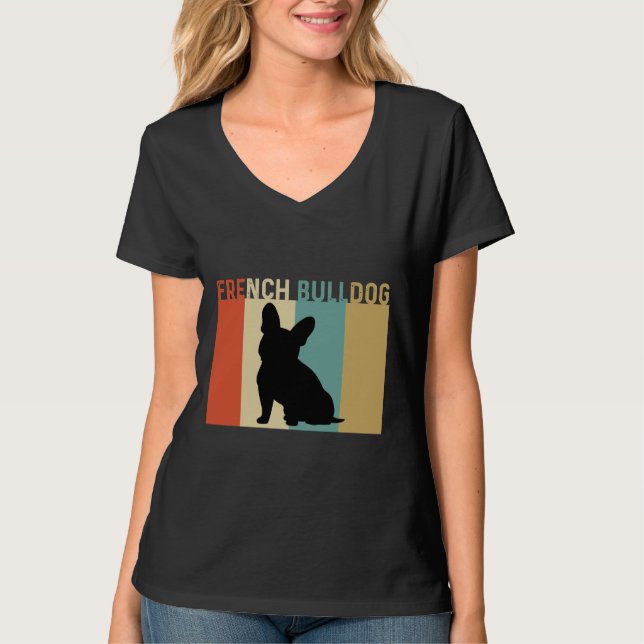 T-shirt Funny Camo Frenchie Vintage (Devant)