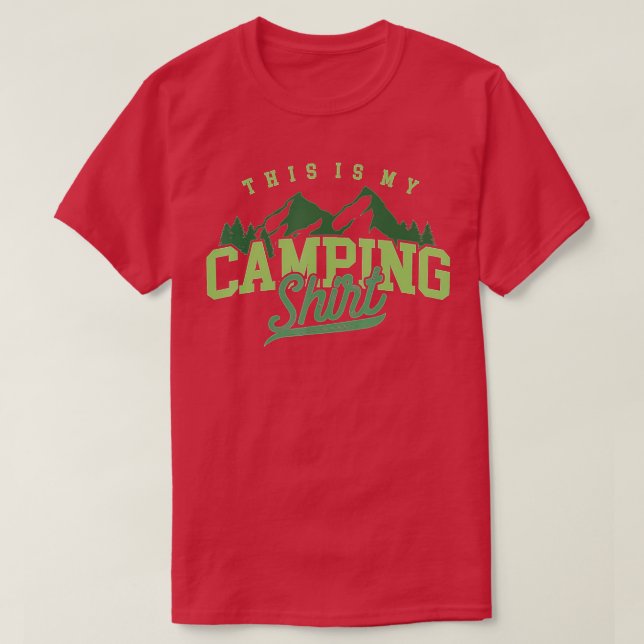 T-shirt Funny Camper Camp Retro Camping Tent This Is My Ca (Design devant)