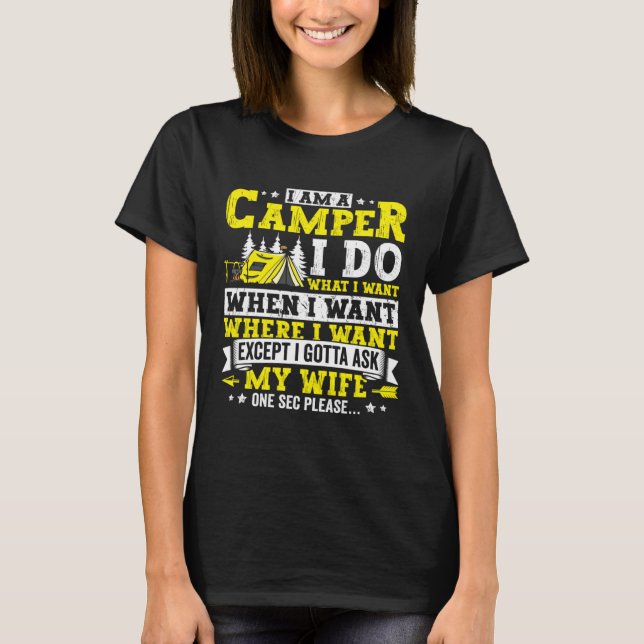 T-shirt Funny Camping Apparel Camper Outdoor Travel for Me (Devant)