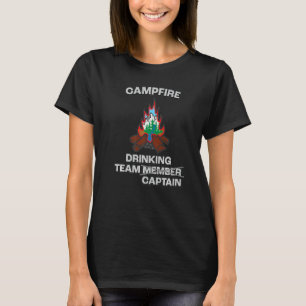 T-shirt Funny Camping Équipe Capitaine Grand Camping