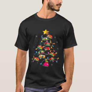 T-shirt Funny Camping Joyeux Arbre de Noël Camper Snowman