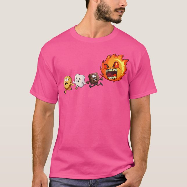 T-shirt Funny Camping Smores Campfire Biscuit Chocolate Ma (Devant)