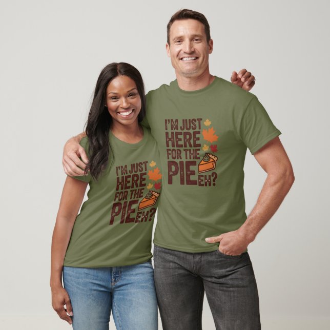 T-shirt Funny Canadian Thanksgiving Pie 'Eh' Retro Fall  (Unisexe)