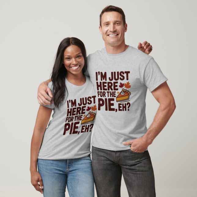 T-shirt Funny Canadian Thanksgiving Pie 'Eh' Retro Fall (Unisexe)
