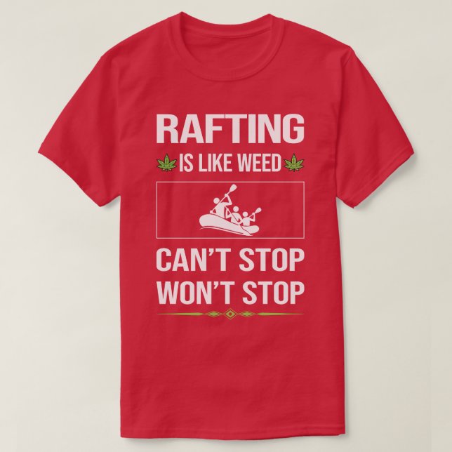 T-shirt Funny Cant Stop Rafting (Design devant)