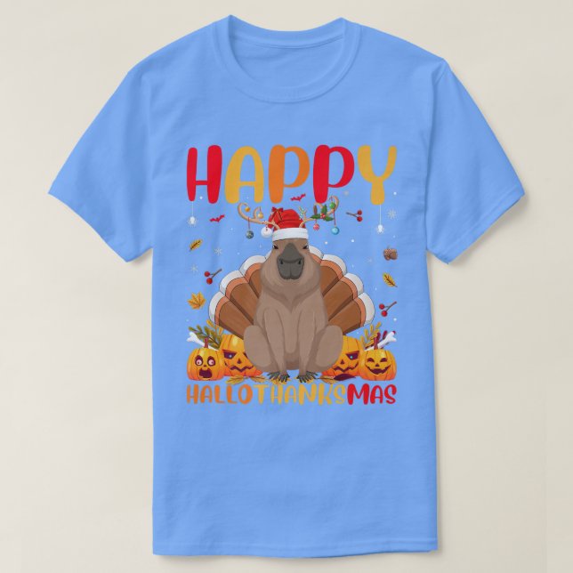 T-shirt Funny Capybara Animal Lover Happy Capybara HelloTh (Design devant)