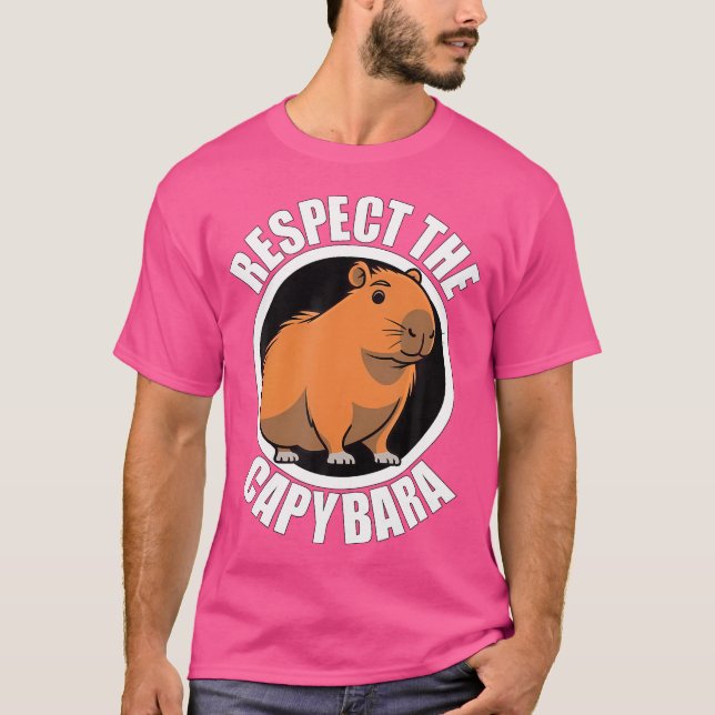 T-shirt Funny Capybara Beaux Animaux Respecter Les Capybar (Devant)