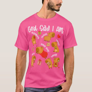 T-shirt Funny Capybara Dieu Dit Que Je Suis Mignonne Capyb