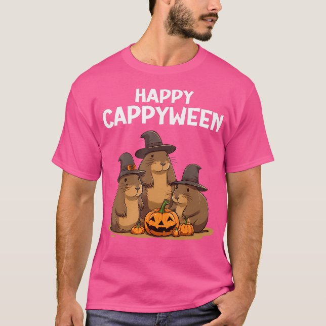 T-shirt Funny Capybara Halloween Cappyween Capybara (Devant)
