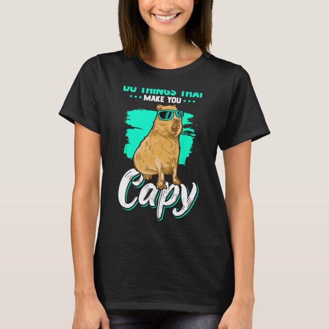 T-shirt Funny Capybara Pet Rodent Capy (Devant)
