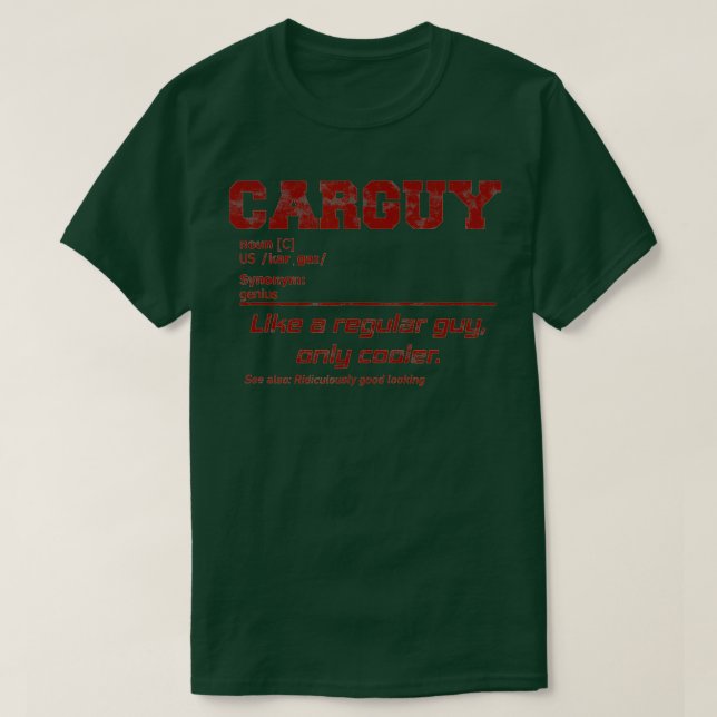 T-shirt Funny Car Guy Cadeau Petrolhead Car Guy Définition (Design devant)