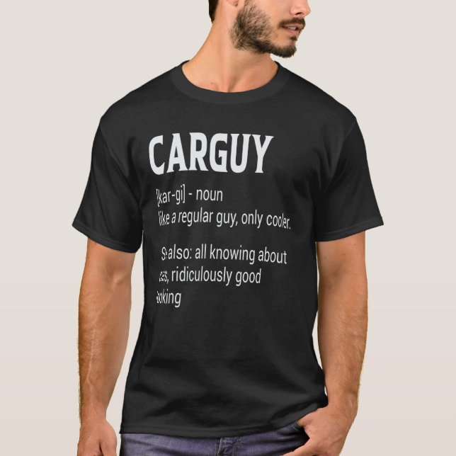 T-shirt Funny Car Guy Définition Gear Head Véhicules & Mec (Devant)