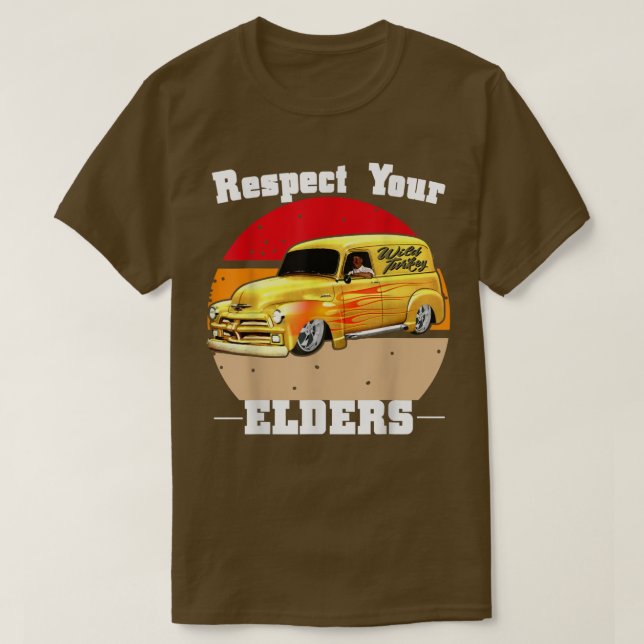 T-shirt Funny Car Guy - Respectez Vos Aînés Classic Panel (Design devant)