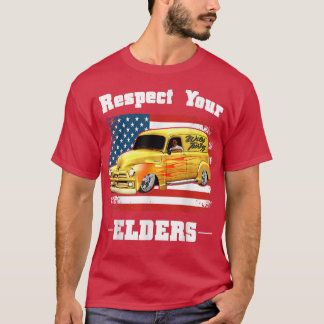 T-shirt Funny Car Guy - Respectez Vos Aînés Classic Panel