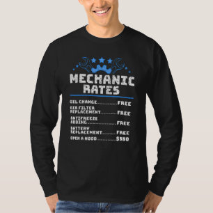 T-shirt Funny Car Mécanique Taux horaire