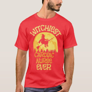 T-shirt Funny Cardiac Arrest Nurse Witch Halloween Humour 