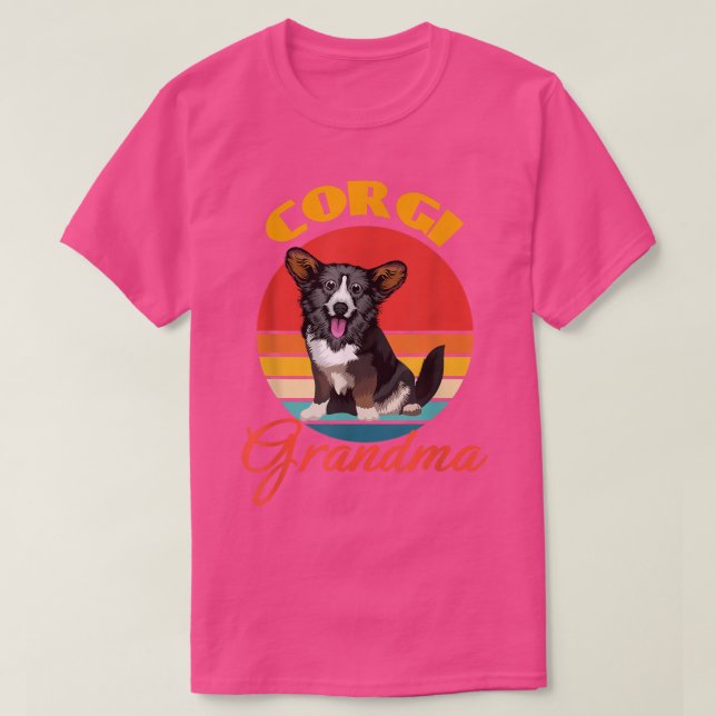 T-shirt Funny Cardigan Welsh Corgi grand-mère Amoureux des (Design devant)