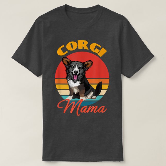T-shirt Funny Cardigan Welsh Corgi maman maman Amoureux de (Design devant)