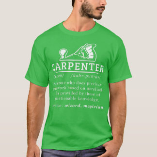 T-shirt Funny Carpenter Definition Woodworking Carpentry