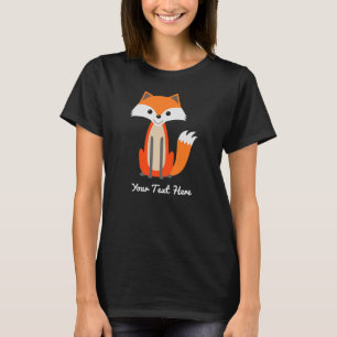 T-shirt Funny Cartoon Fox Customisé