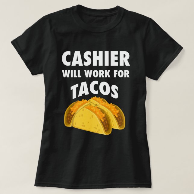 T-shirt Funny Cashier Tee - shirt cadeau (Design devant)