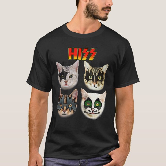 T-shirt Funny Cat Apparel, Cat Lover Clothes, Cat Hiss, (Devant)