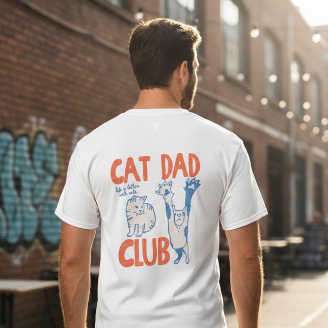 T-shirt Funny Cat Dad Club Cool Pet Dad Gift Idea for Men  (Créateur téléchargé)