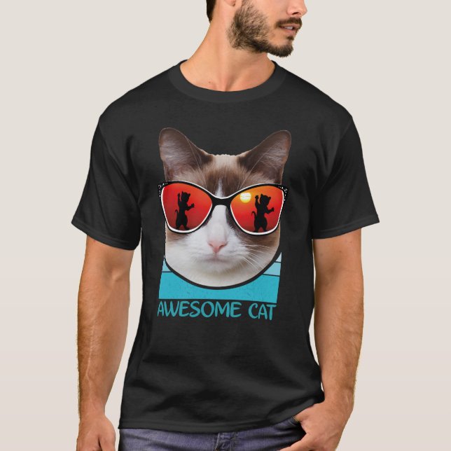 T-shirt Funny Cat Face (Devant)