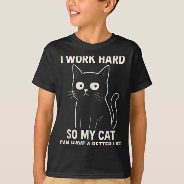T-shirt Funny Cat Graphic Tee Men Women Coworker Meme Humo (Devant)