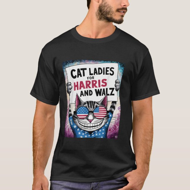T-shirt Funny Cat Kamala Harris Tim Walz Harris Waltz Harr (Devant)