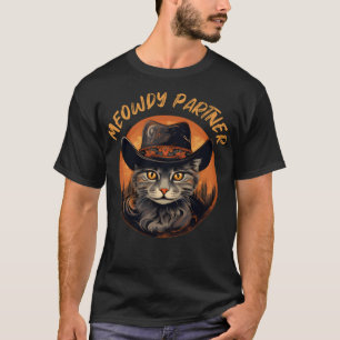 T-shirt Funny Cat Meowdy Partenaire Country Music Lover Co