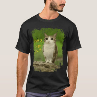 T-shirt Funny Cat Owl Unhinged Brainrot Internet Meme Meow