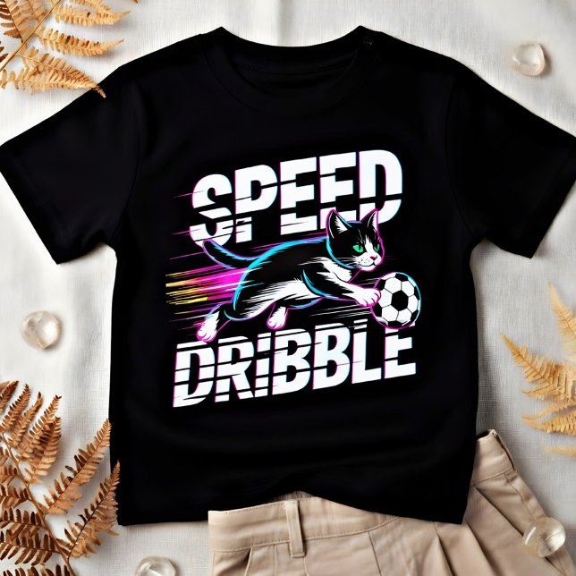 T-Shirt Funny Cat Playing Soccer - Gift for Kids & Teens (Créateur téléchargé)