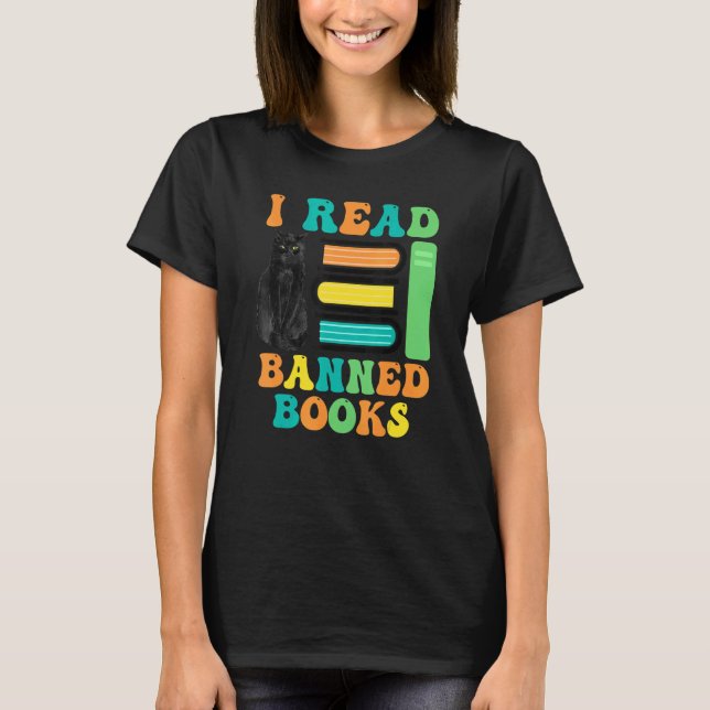 T-shirt Funny Cat Reader I Read Banned Books For men and W (Devant)