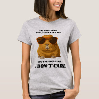 T-shirt Funny Cat Shirt for Woman - Sassy "I Don't Care"