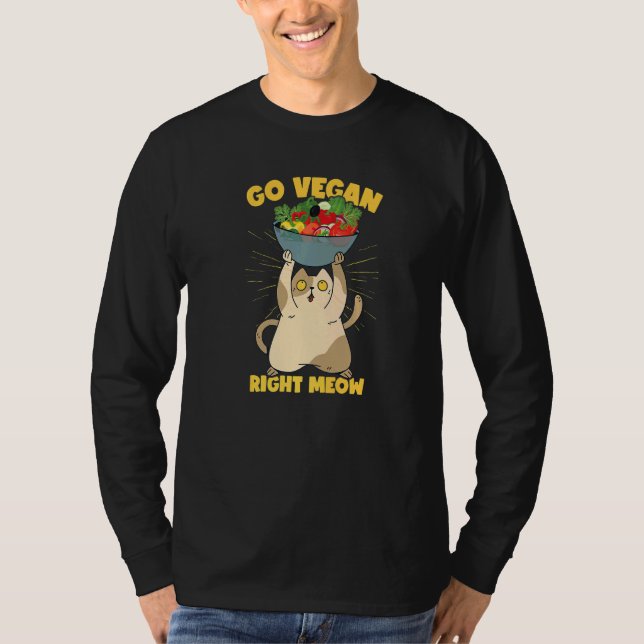 T-shirt Funny Cat Veganism Plant Based Vegan Premium (Devant)