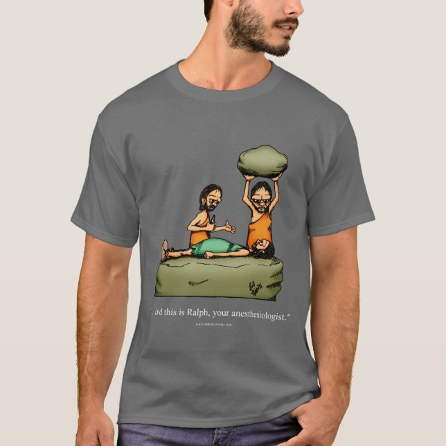 T-shirt Funny Caveman Tee - shirt anesthésiste (Devant)