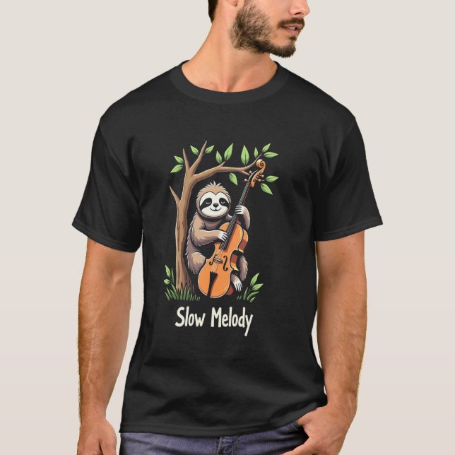 T-shirt Funny Cellist Sloth Cello Player Classical Music S (Devant)