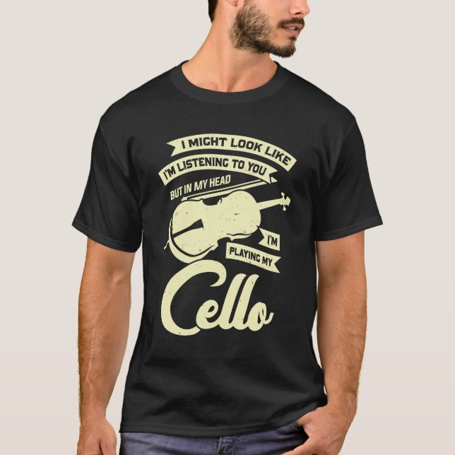T-shirt Funny Cello Player Musique Violoncello Cellist Cad (Devant)