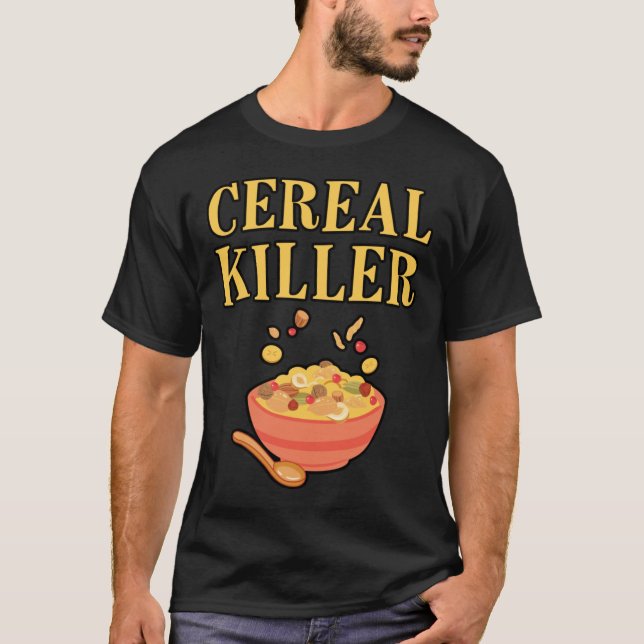 T-shirt Funny Cereal killer Halloween Costume (Devant)
