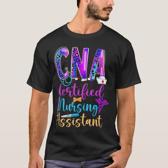 T-shirt Funny Certified Nurtified Assistant Cna Squad Femm (Devant)
