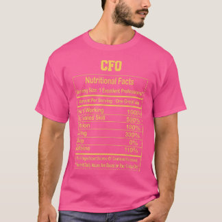 T-shirt Funny CFO Nutritional Facts Motivational Quote