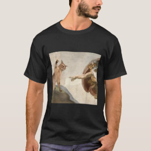 T-shirt Funny Chat Dieu Création D'Adam Mème Jésus