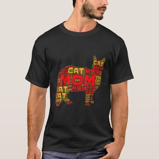 T-shirt Funny Chat Maman Fête des mères (Devant)