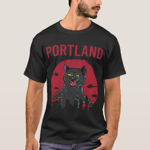 T-shirt Funny Chat noir Portland