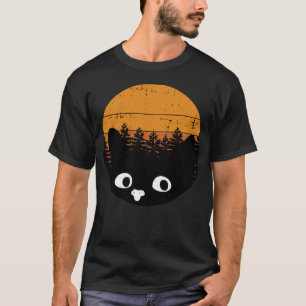 T-shirt Funny Chat noir Vintage Chat Design rétro