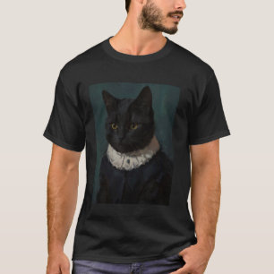 T-shirt Funny Chat Renaissance Médiévale Peinture à l'huil