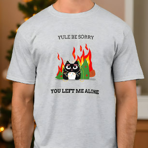 T-shirt Funny Chat Yule Be Désolé Noël