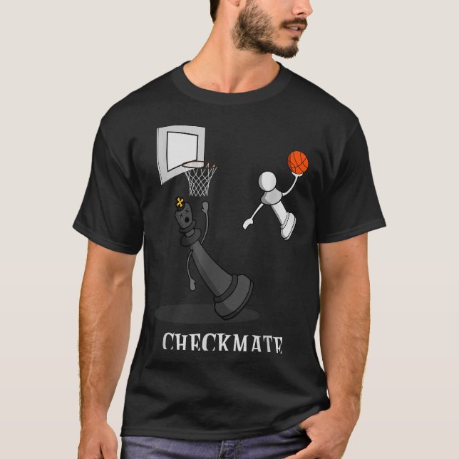 T-shirt Funny Checkmate Chess Basketball Game Board King P (Devant)