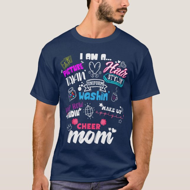 T-shirt Funny Cheerleading Mom for Cheer Moms Cheer Squad  (Devant)